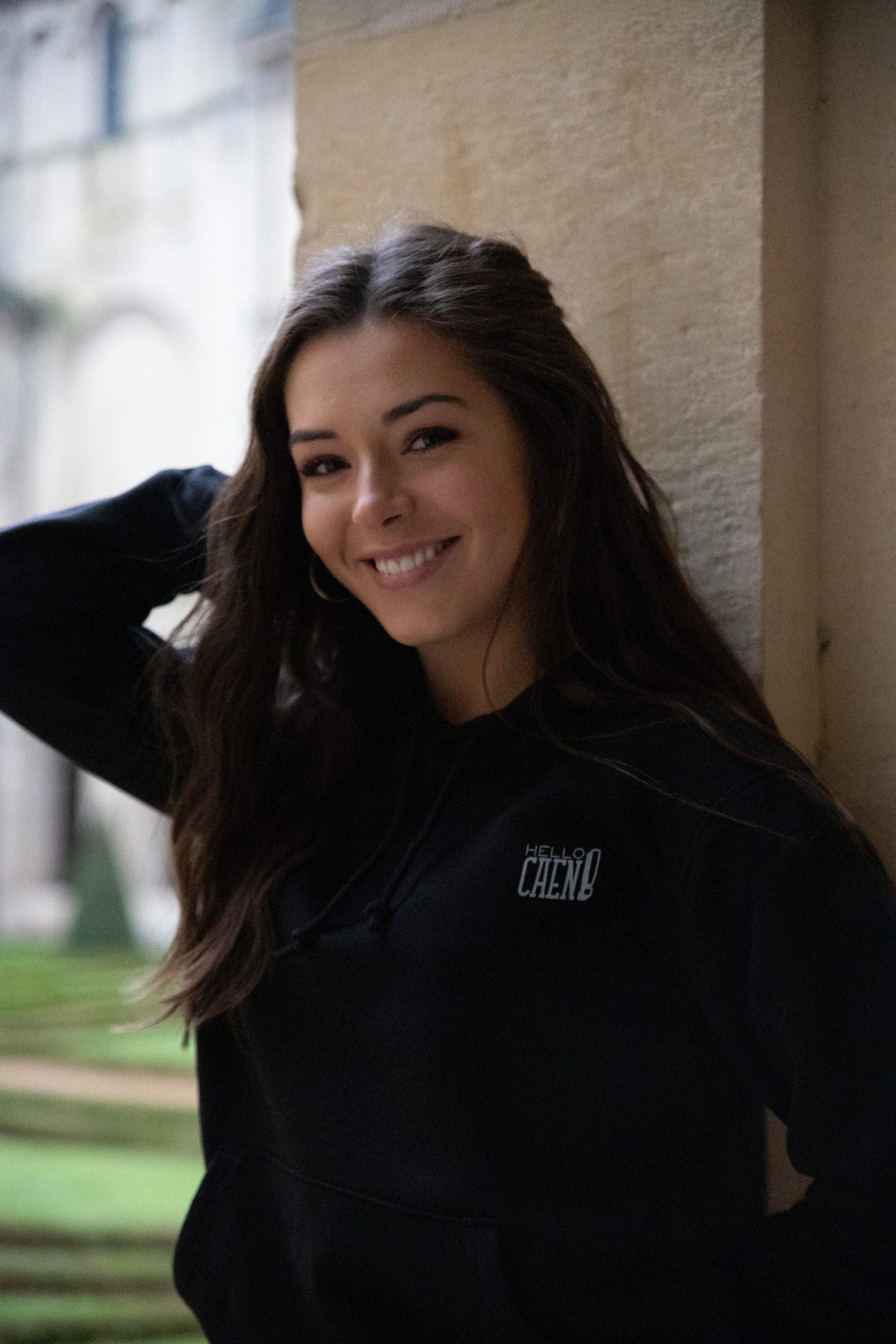 Sweat Hello Caen Logo Blanc