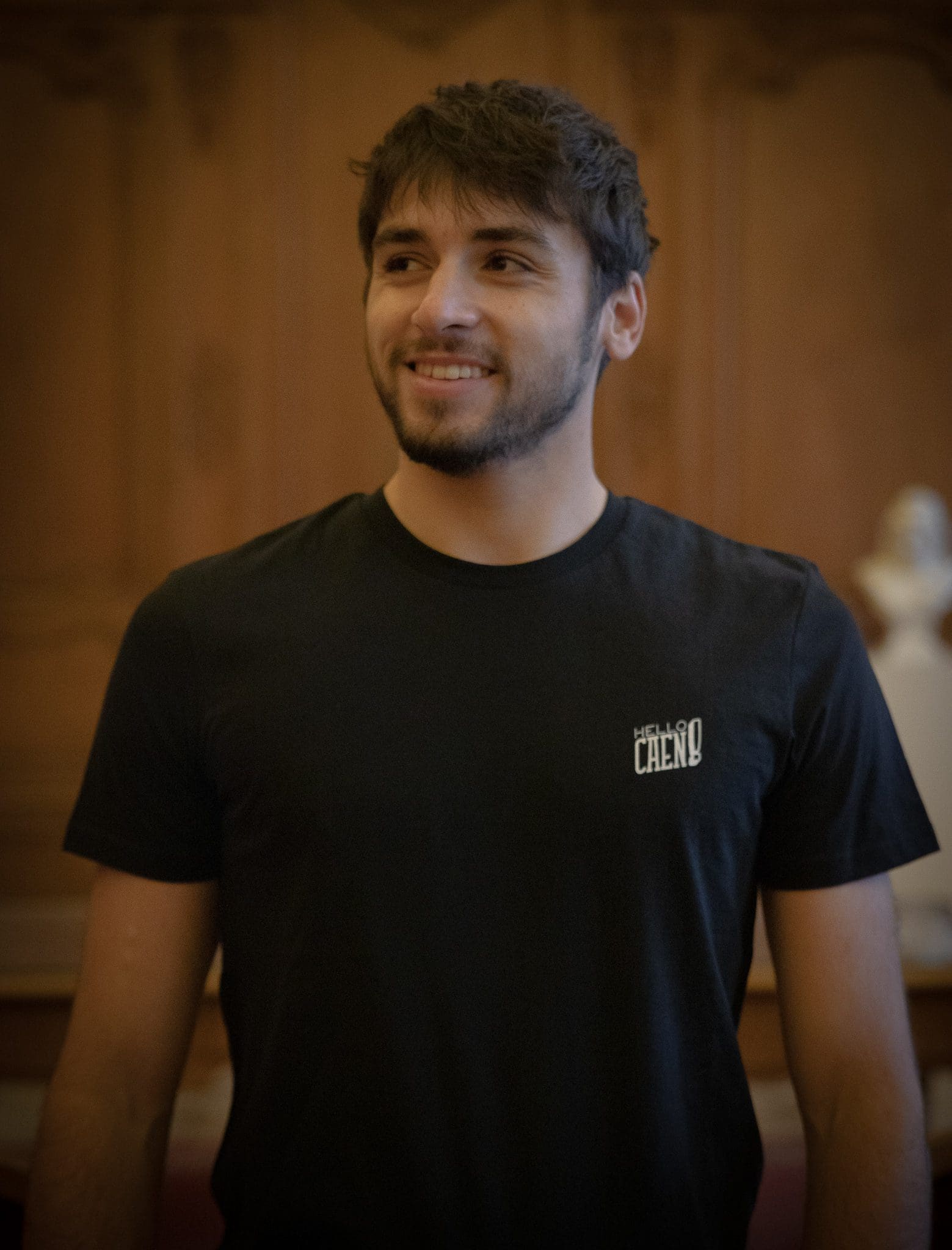 T-shirt Hello Caen logo blanc
