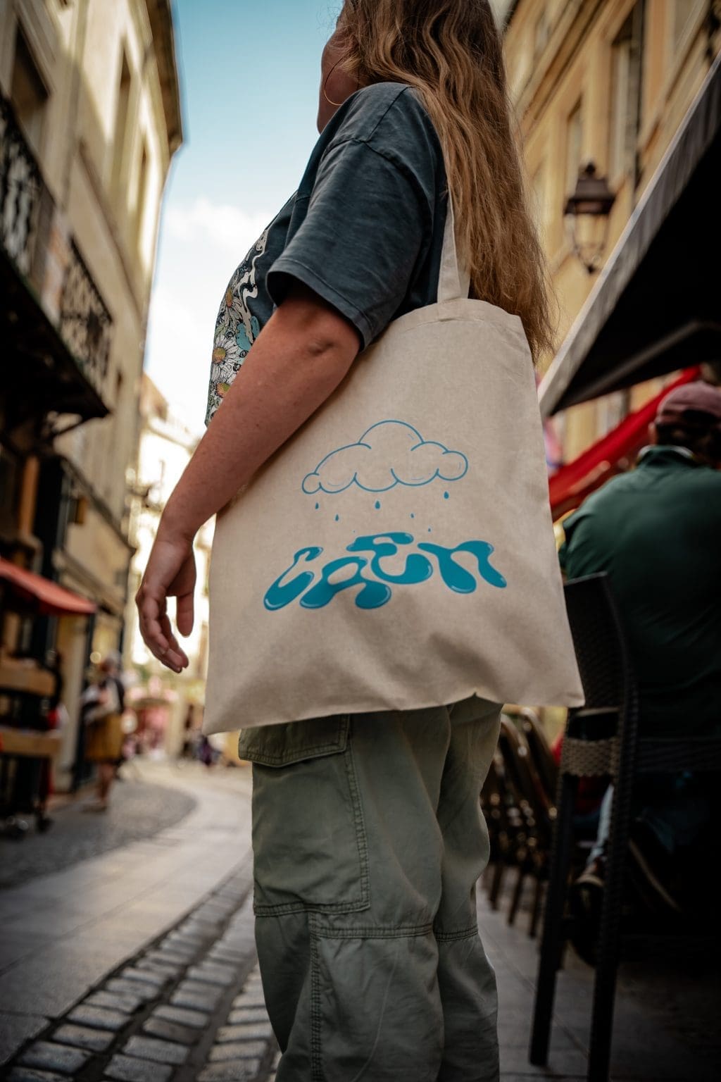 Totebag Caen il pleut